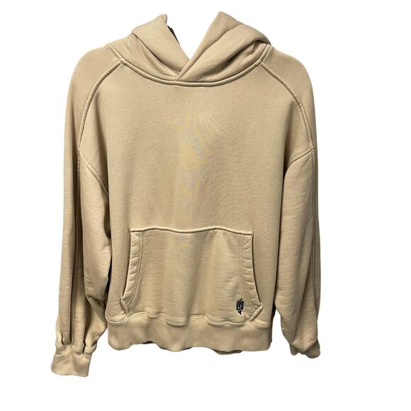 Free People Movement Oversized Pullover Hoodie Sweatshirt Cream Womens XS - Picture 1 of 7